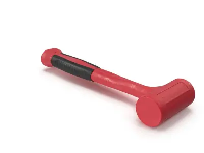 32oz Dead Blow Soft Grip Handle Hammer Low-poly 3D model