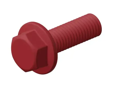 Plastic Flanged Bolt Toy 3D model