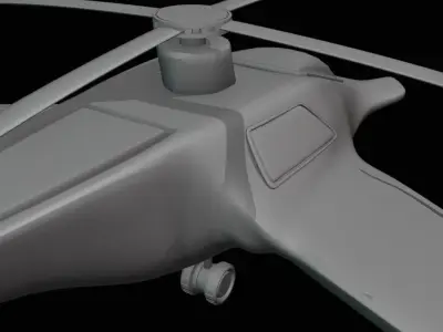 Sleek and Powerful 3D-Printable Helicopter Model 3D print model