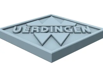 Uerdingen Emblem Mesh Only - STL FBX Free 3D model