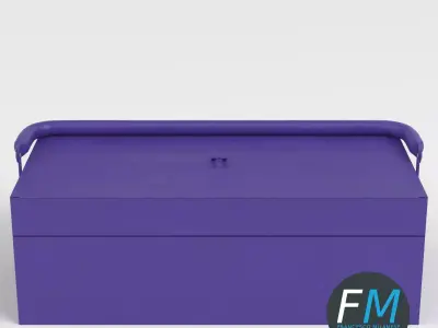 Cantilever tool box closed 3D model