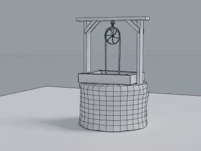 Western Well Free low-poly 3D model