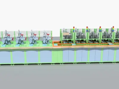 Industrial Equipment 29 - Automatic Labeling Production  3D model