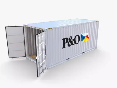 20ft Shipping Container PO Nedlloyd v2 3D model