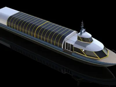 tour boat  3D model