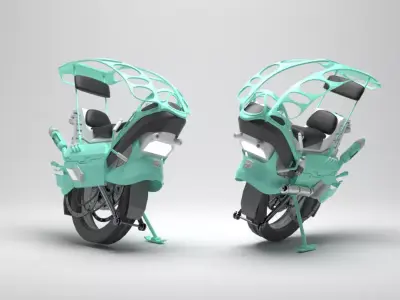 Future vehicle Low-poly 3D model purchase