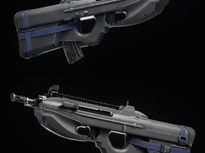 GAME READY FN F2000 RIFLE PBR RIGGED Low-poly 3D model