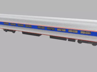 General Electric GE P42DC Genesis w Amfleet and Metroliner Low-poly 3D model