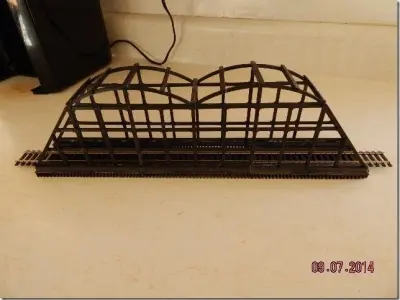 HO Train Bridge with Upper Supports 15 inch 3D print model