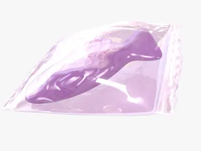 Wrapped Purple Fish 3D 3D model