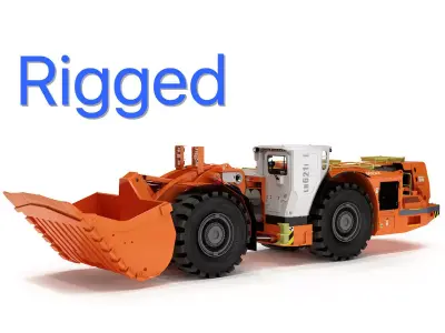 Underground Mining Loader LH621i Rigged 3D model