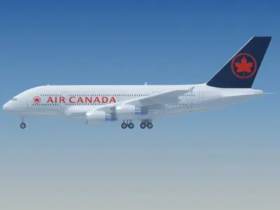 Airbus A380 Air Canada 3D model