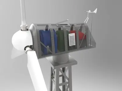 30kW wind turbine 3D model
