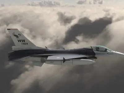 F16C USA Low-poly 3D model