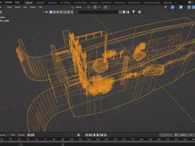 Canal Water Gate 3D model