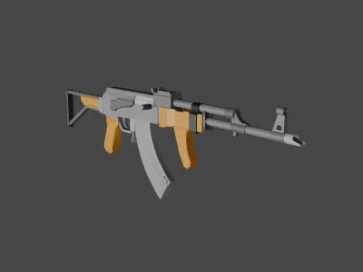 Ak-47 ak - rifle 3D model 7