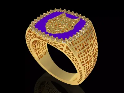  wolf Ring 3D print model