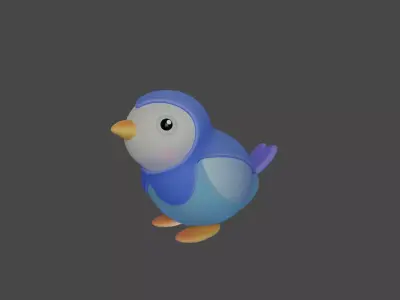 Bird Game Model 03 Low-poly 3D model