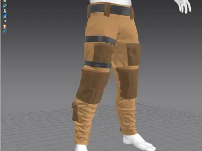 Tactical pants 3D model