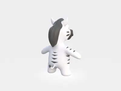 Little animal baby - Zebra cute - Character031 Low-poly 3D model