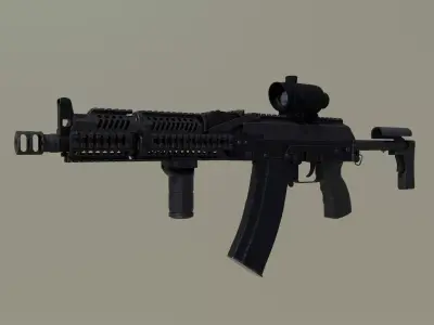 Alpha AK-105 Modular Assault Rifle Low-poly 3D model