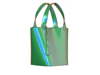 Green PVC Aurora Tote Bag 3D model