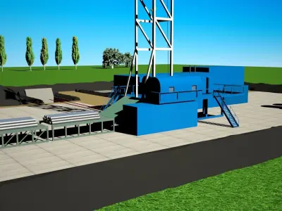 Drilling area 3D model
