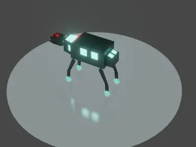 Robort Dog 3D Model Free low-poly 3D model