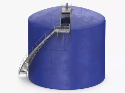 Industrial Site Silo 02 3D model