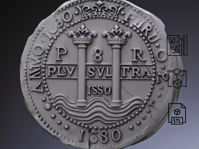 Piece of Eight Coin RoZ 3D print model