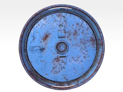 Steel Barrel - Type B Low-poly 3D model