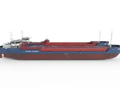 General Cargo Ship open and closed 3D model