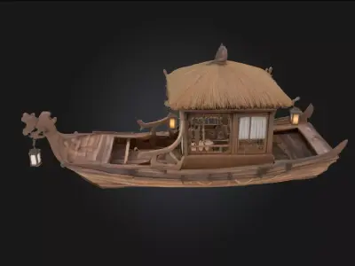 Floating Serenity  Tranquility on Gentle Waters 3D model