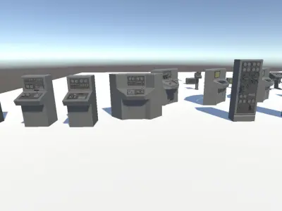 Low Switchboard Pack Low-poly 3D model