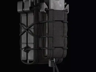 Military Magazine Pouch Low-poly 3D model