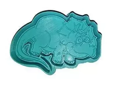 Dino cookie cutter 3D model 10