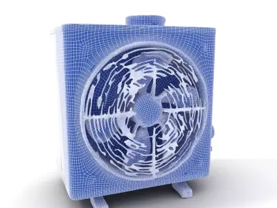Industrial Air Conditioner Model Pack with Detailed Features Low-poly 3D model