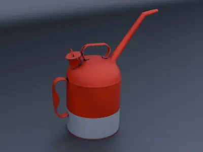 Retro Vintage Oil Can  Low-poly 3D model
