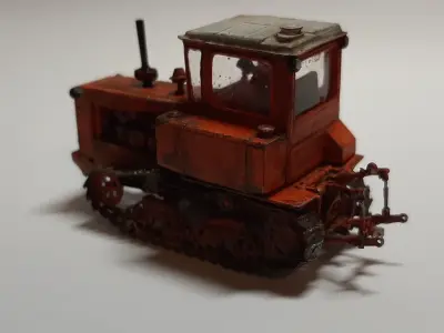 DT-75 orange bulldozer 3D print model