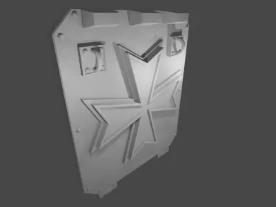Templar Rhino Door Flat Cross Bolt 3D model