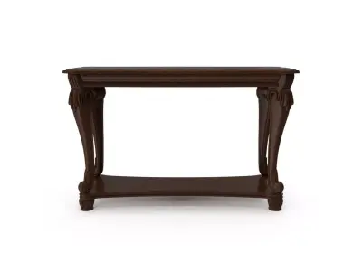 Classic Wooden Console Table 3D Model l Antique Style  3D model