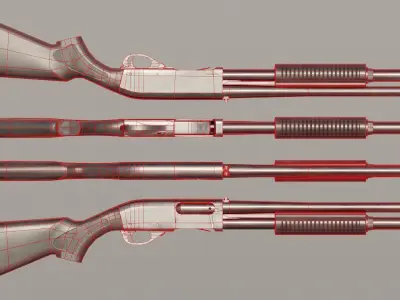 Remington Model 870 Free low-poly 3D model purchase