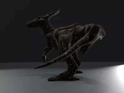 High Poly Creature Model dinosaur 3D model