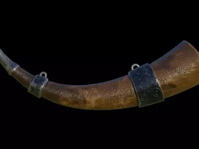 The War Horn Low-poly 3D model