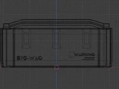 Gaming Crate - Non Textured High Quality  Low-poly 3D model