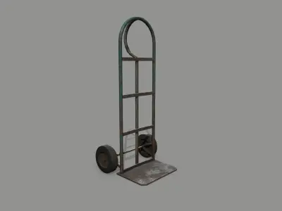 Trolley hand truck Low-poly 3D model get