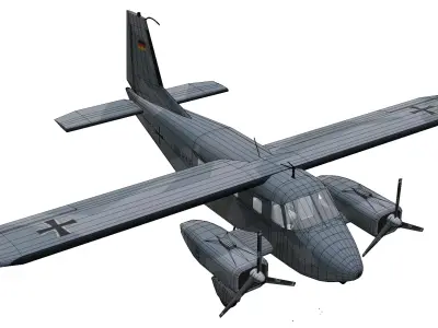 Dornier Do 28 Skyservant Low-poly 3D model