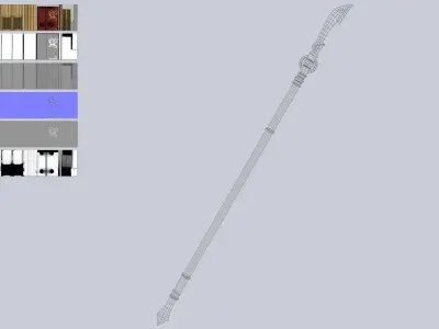 Draconic spear Low-poly 3D model