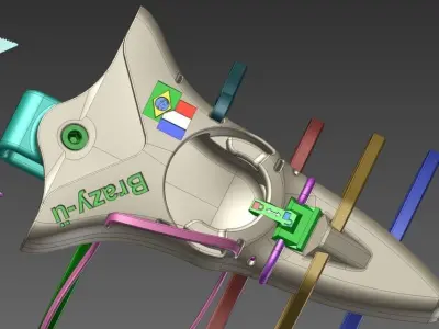 Electricians Scissors Multitool Ciseaux delectricien brazy-u ... Free 3D model