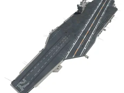 USS Abraham Lincoln Aircraft Carrier CVN-72 3D model